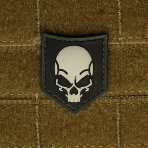 Nášivka SOF SKULL plast ČERNÁ