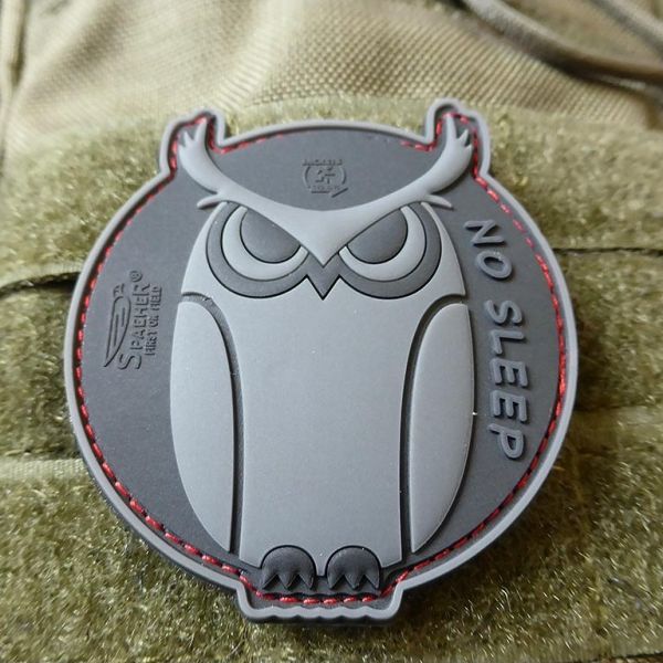 Levně JACKETS TO GO nášivka SPECIAL OPS OWL plast velcro ČERNÁ