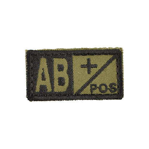 Levně MILITARY RANGE nášivka krevní skupina AB POS VELCRO ZELENÁ