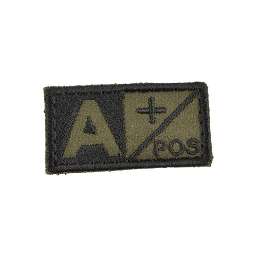 Levně MILITARY RANGE nášivka krevní skupina A POS VELCRO ZELENÁ