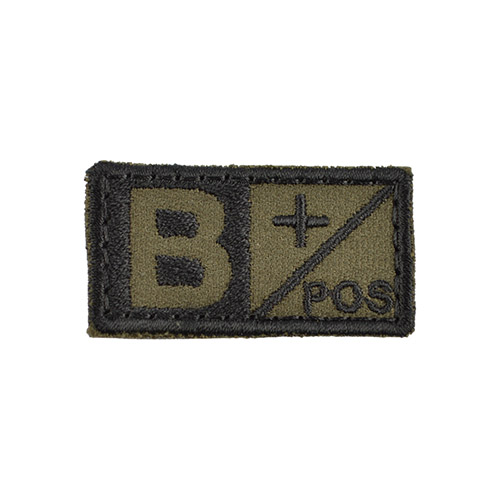 Levně MILITARY RANGE nášivka krevní skupina B POS VELCRO ZELENÁ