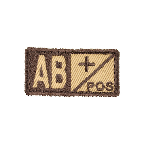 Levně MILITARY RANGE nášivka krevní skupina AB POS VELCRO PÍSKOVÁ