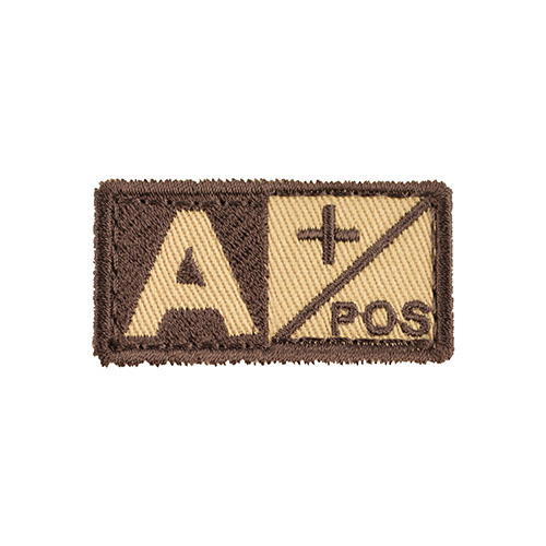 Levně MILITARY RANGE nášivka krevní skupina A POS VELCRO PÍSKOVÁ