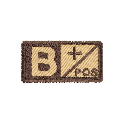 Levně MILITARY RANGE nášivka krevní skupina B POS VELCRO PÍSKOVÁ