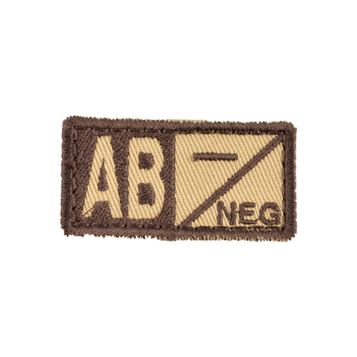 Levně MILITARY RANGE nášivka krevní skupina AB NEG VELCRO PÍSKOVÁ