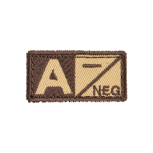 Levně MILITARY RANGE nášivka krevní skupina A NEG VELCRO PÍSKOVÁ