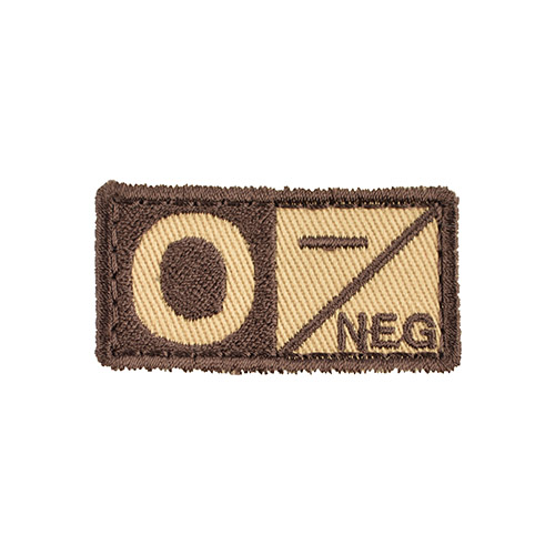 Levně MILITARY RANGE nášivka krevní skupina 0 NEG VELCRO PÍSKOVÁ