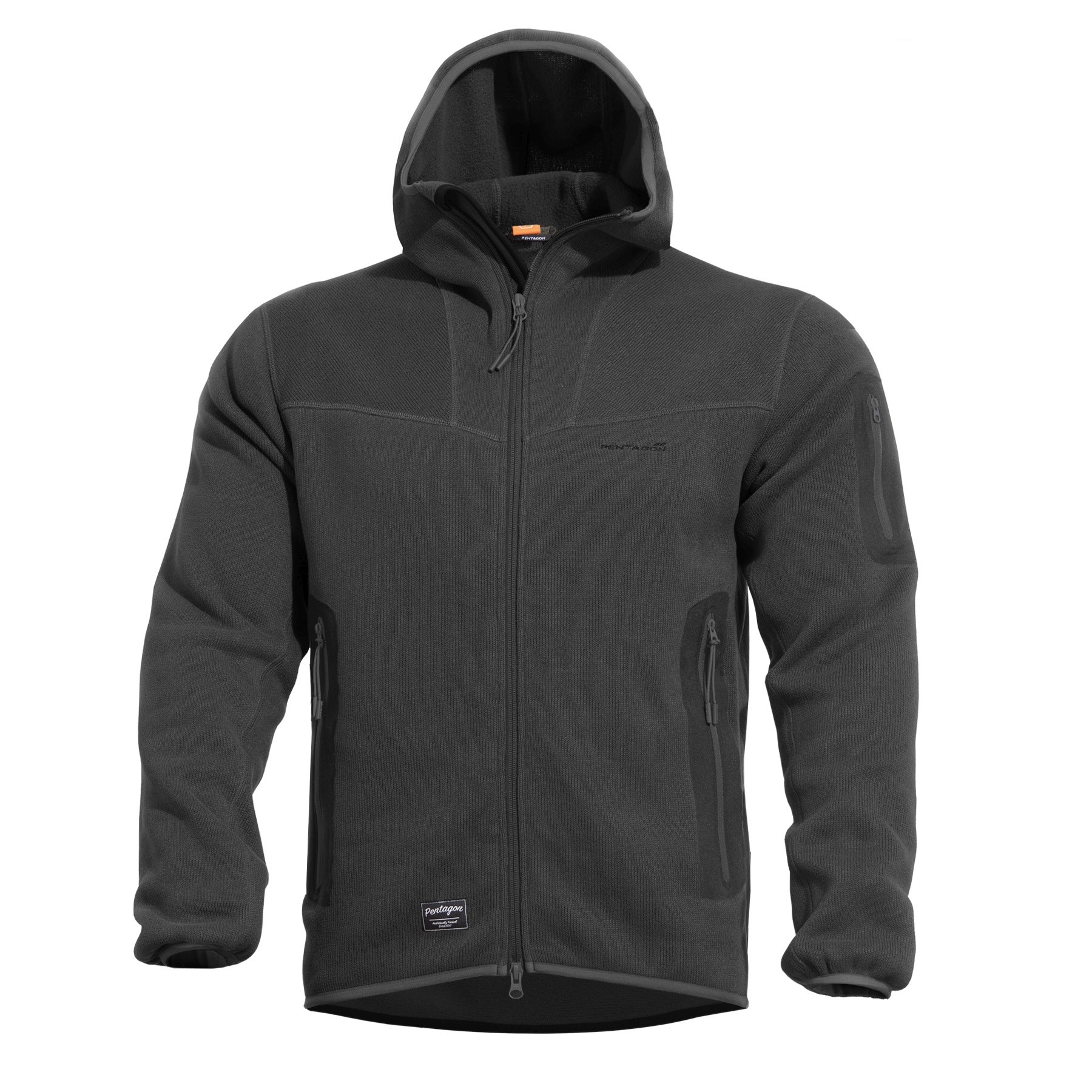 Levně Mikina FLEECE s kapucí FALCON PRO POLARTEC® ČERNÁ