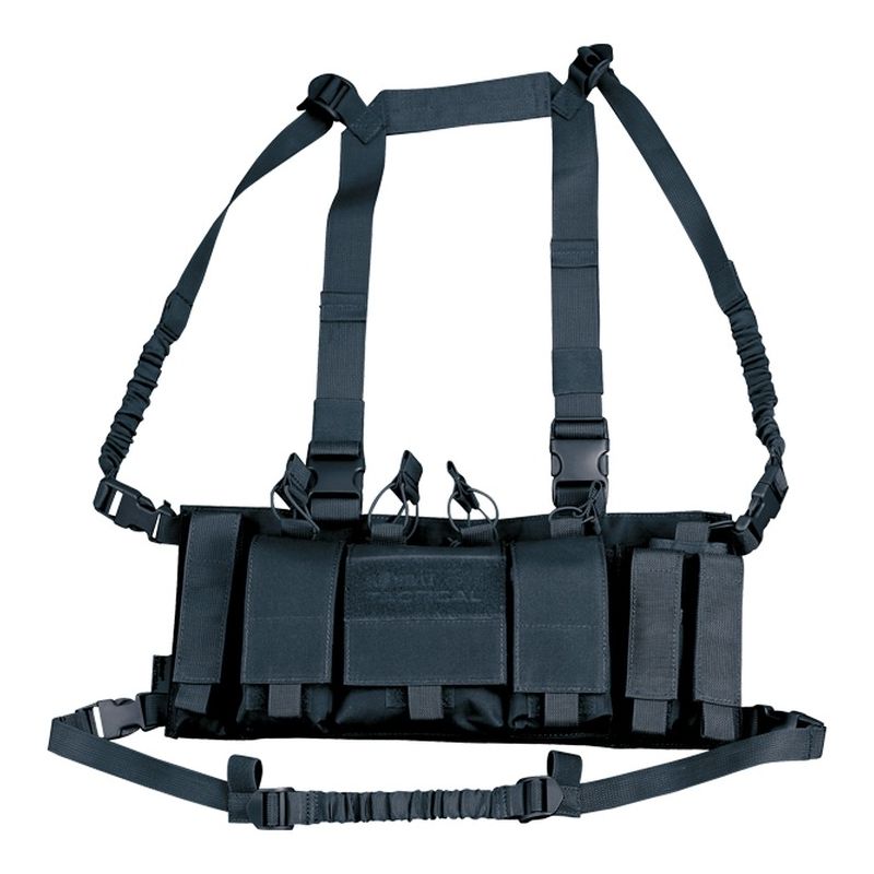 Levně KOMBAT vesta taktická TROJAN CHEST RIG ČERNÁ