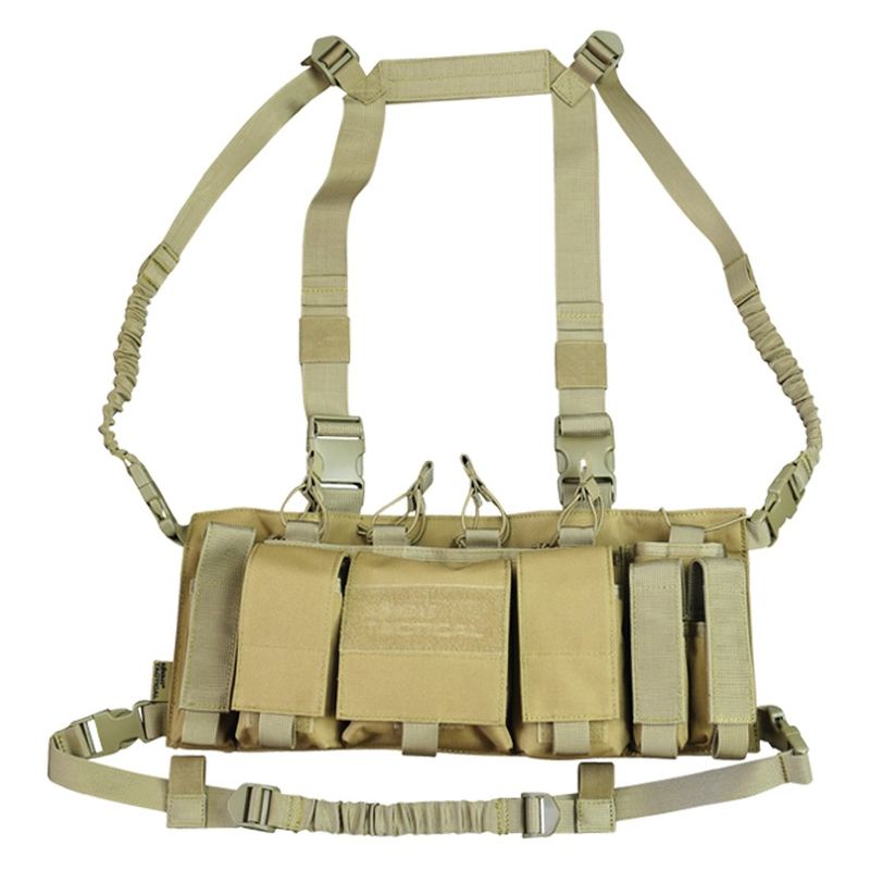 Levně KOMBAT vesta taktická TROJAN CHEST RIG COYOTE