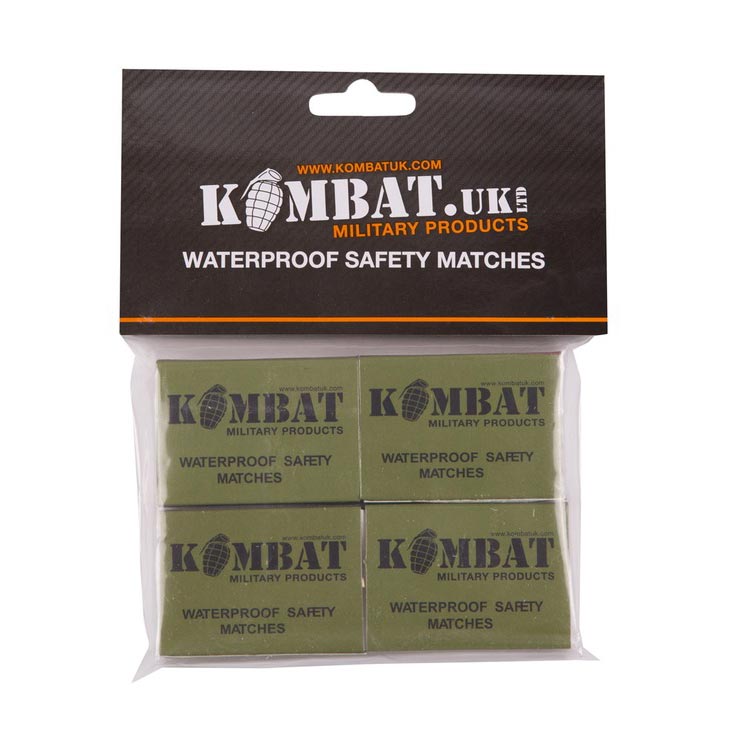 Levně Zápalky KOMBAT voděodolné sada 4 krabičky