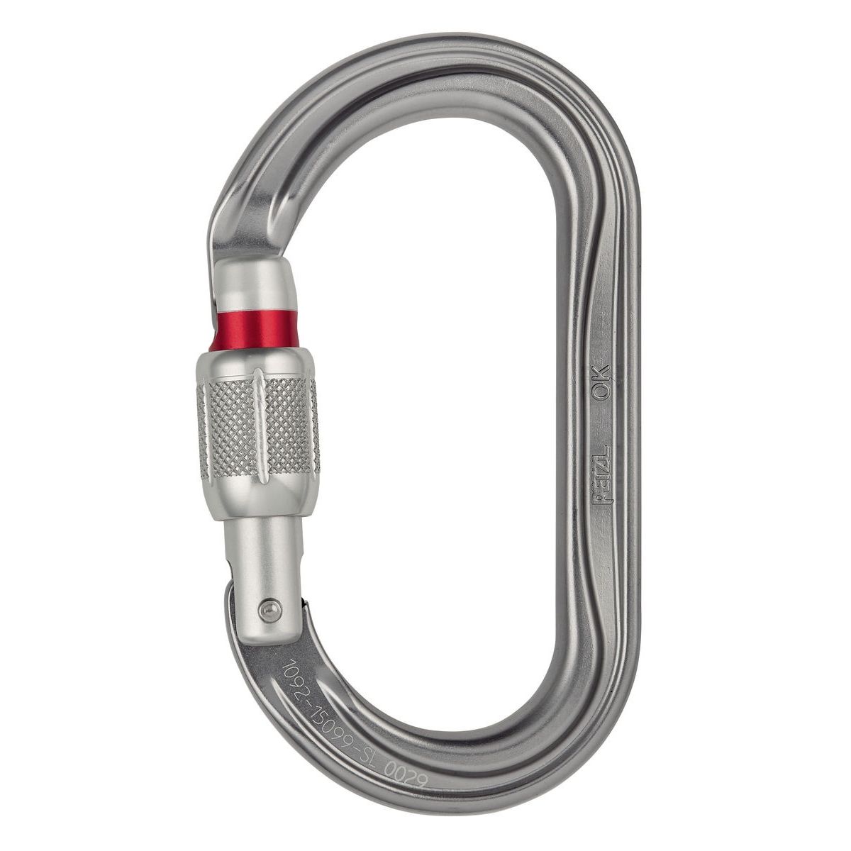 Levně PETZL karabina OK s pojistkou SCREW-LOCK STŘÍBRNÁ