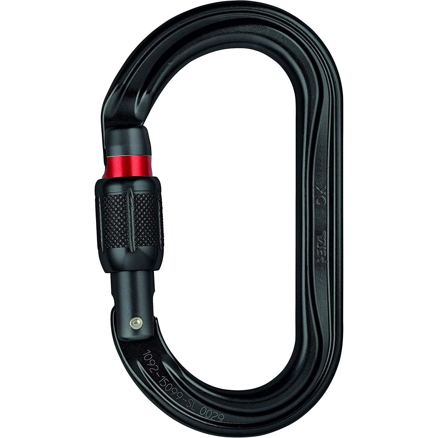 Levně PETZL karabina OK s pojistkou SCREW-LOCK ČERNÁ