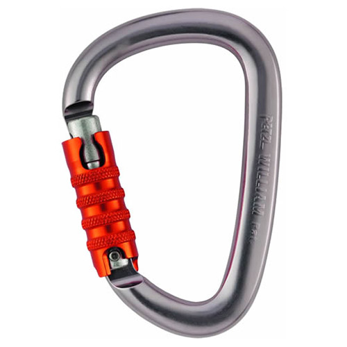 Levně PETZL karabina WILLIAM s pojistkou TRIACT-LOCK ŠEDÁ