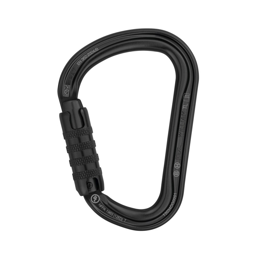 Levně PETZL karabina WILLIAM s pojistkou TRIACT-LOCK ČERNÁ