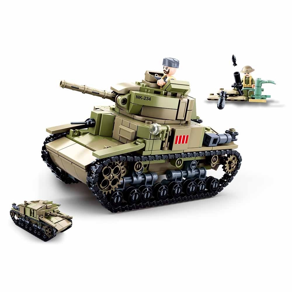 Levně Sluban B0711 Sluban stavebnice 2v1 ITALSKÝ TANK střední