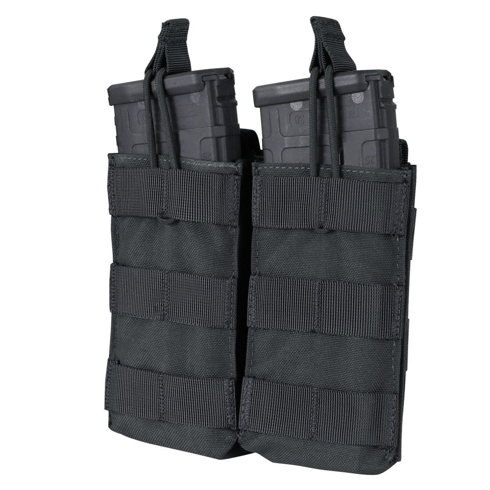 Levně CONDOR OUTDOOR sumka MOLLE dvojitá na zásobníky 2xM4 otevřená ČERNÁ