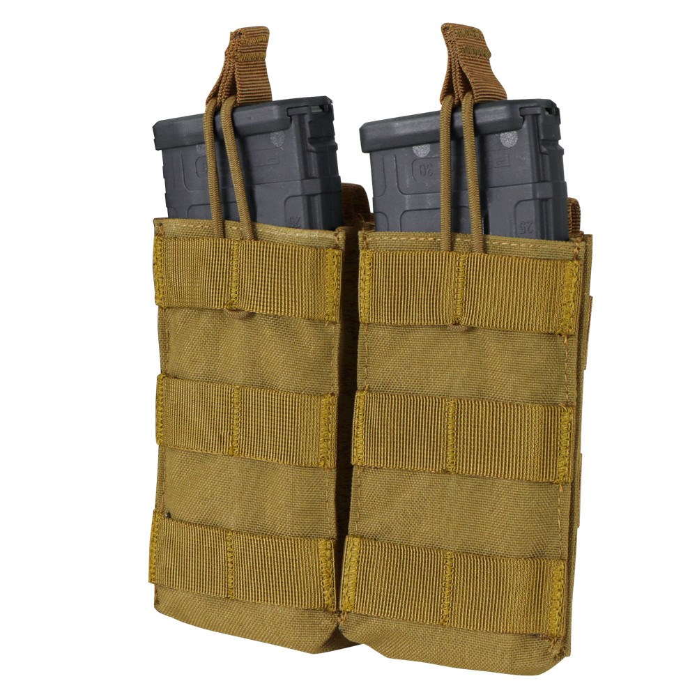 Levně CONDOR OUTDOOR sumka MOLLE dvojitá na zásobníky 2xM4 otevřená COYOTE