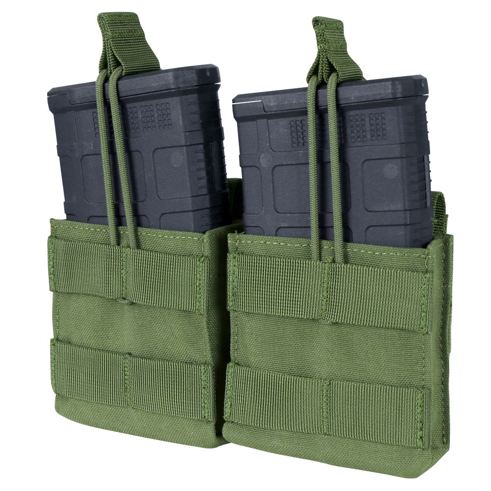 Levně CONDOR OUTDOOR sumka MOLLE na zásobníky 2xM14 otevřená ZELENÁ
