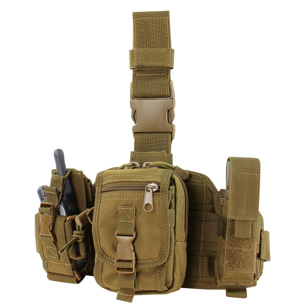 Levně CONDOR OUTDOOR panel stehenní MOLLE s pouzdry COYOTE BROWN