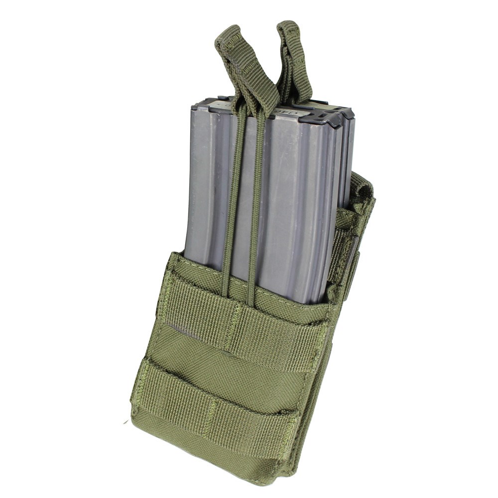 Levně CONDOR OUTDOOR sumka MOLLE na zásobníky 2xM16 otevřená ZELENÁ