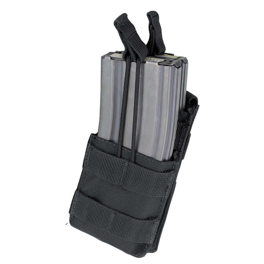 Levně CONDOR OUTDOOR sumka MOLLE na zásobníky 2xM16 otevřená ČERNÁ