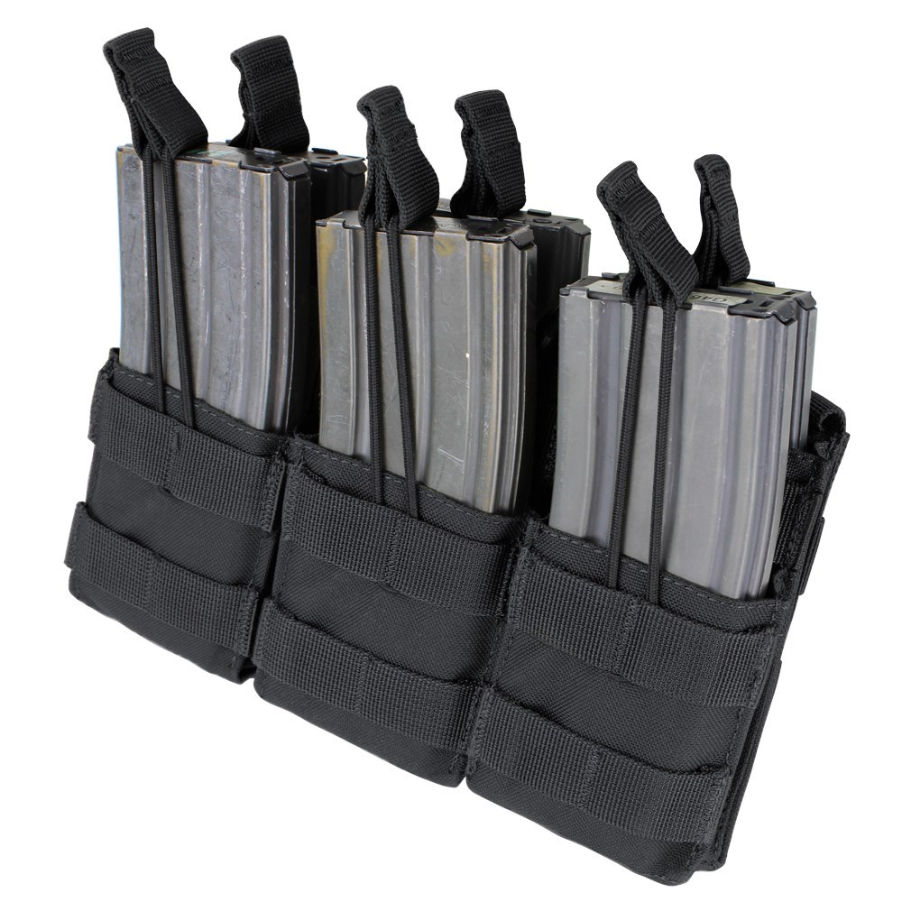 Levně CONDOR OUTDOOR sumka MOLLE trojitá na zásob. 6xM16 otevřená ČERNÁ