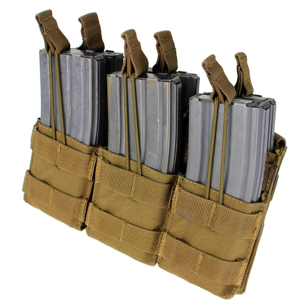 Levně CONDOR OUTDOOR sumka MOLLE trojitá na zásob. 6xM16 otevřená COYOTE