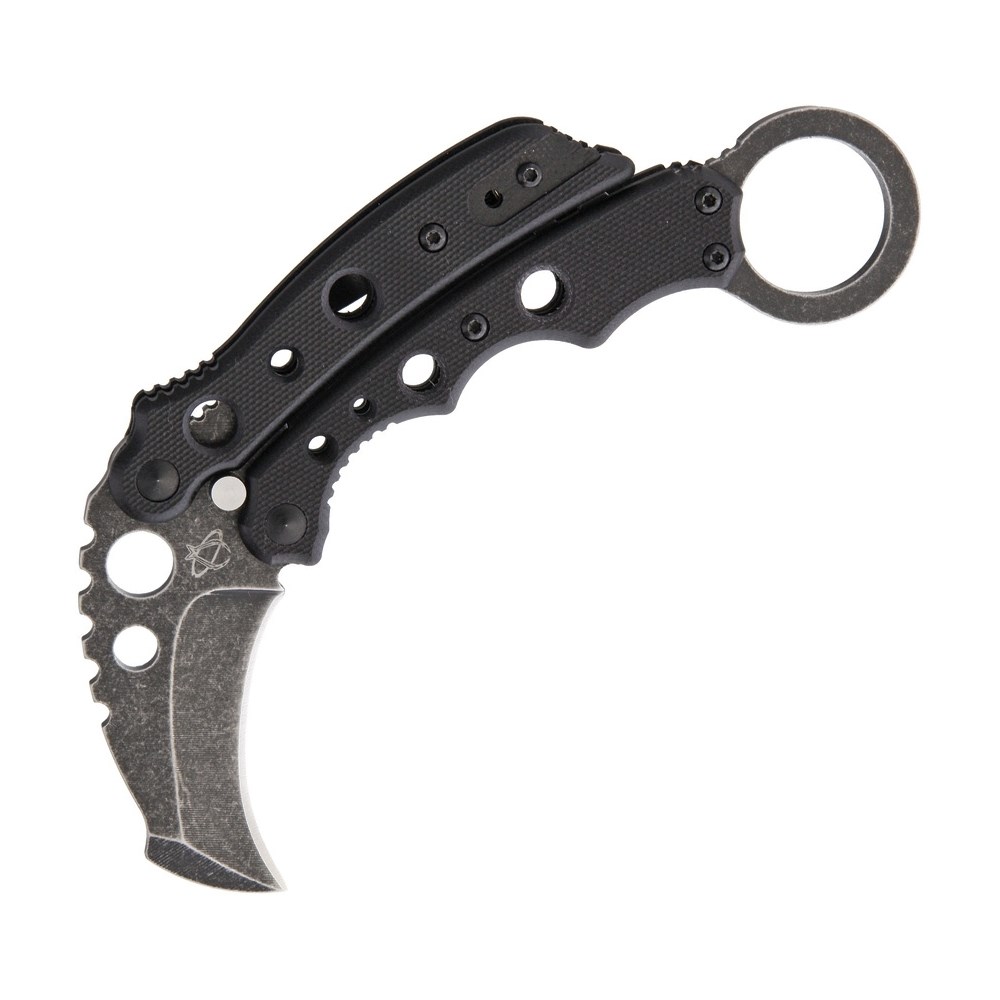 Levně Nůž motýlek KARAMBIT VUJA DE ČERNÝ