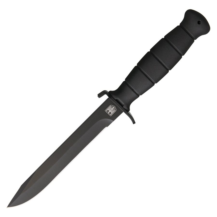 Levně Nůž s pevnou čepelí FIGHTER s pouzdrem ČERNÝ
