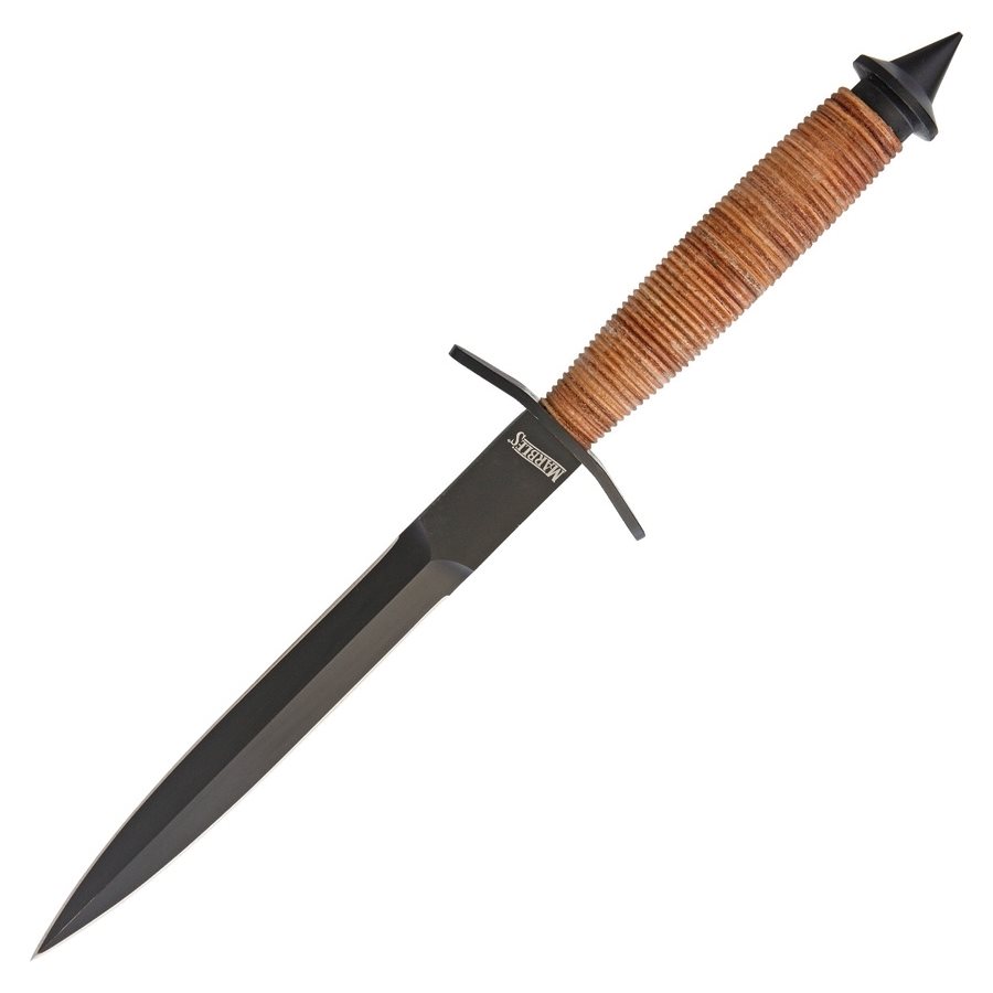 Levně MARBLES OUTDOORS nůž dýka V-42 s koženým pouzdrem