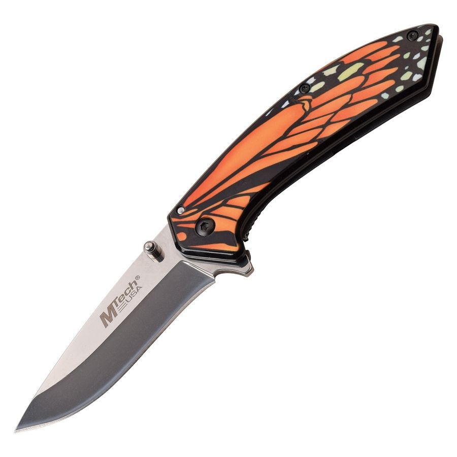 Levně MTech USA nůž zavírací BUTTERFLY hladké ostří ORANŽOVÝ