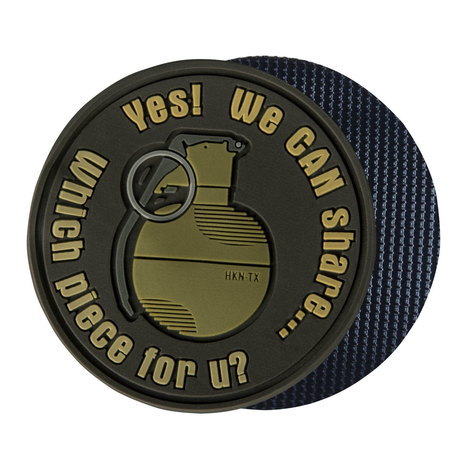 Levně Helikon-Tex nášivka GRANÁT "WE CAN SHARE" velcro plastová HNĚDÁ