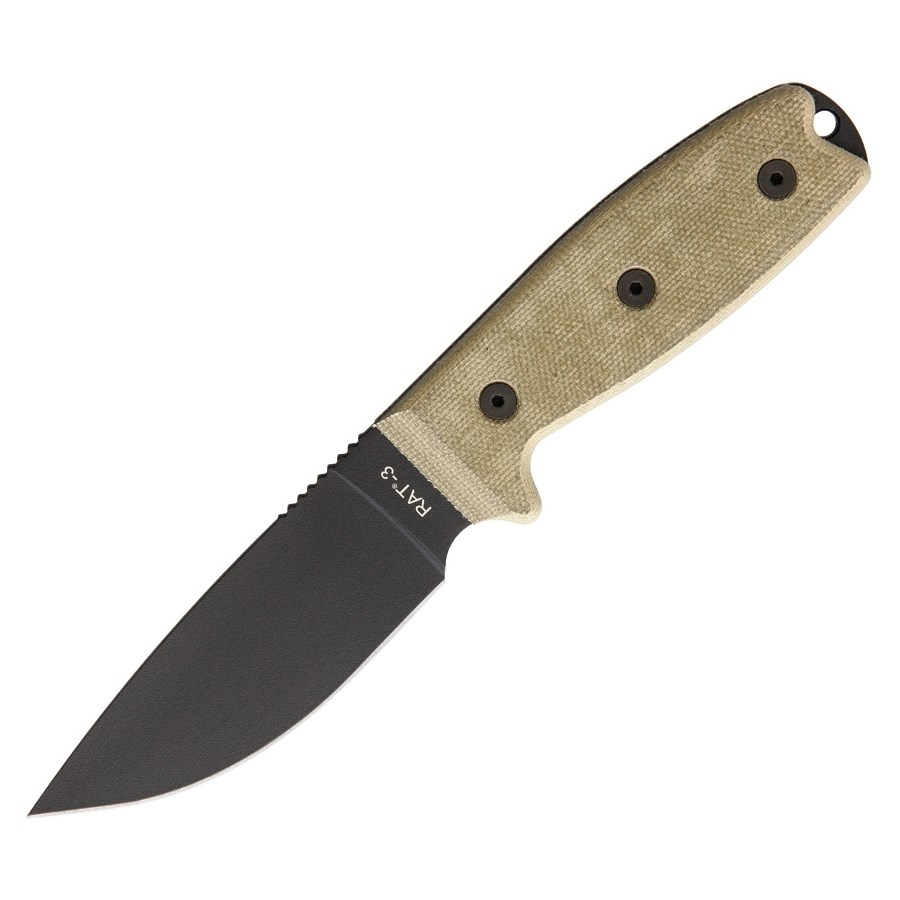 Levně Ontario Knife Company nůž s pevnou čepelí RAT-3 s pouzdrem hladké ostří