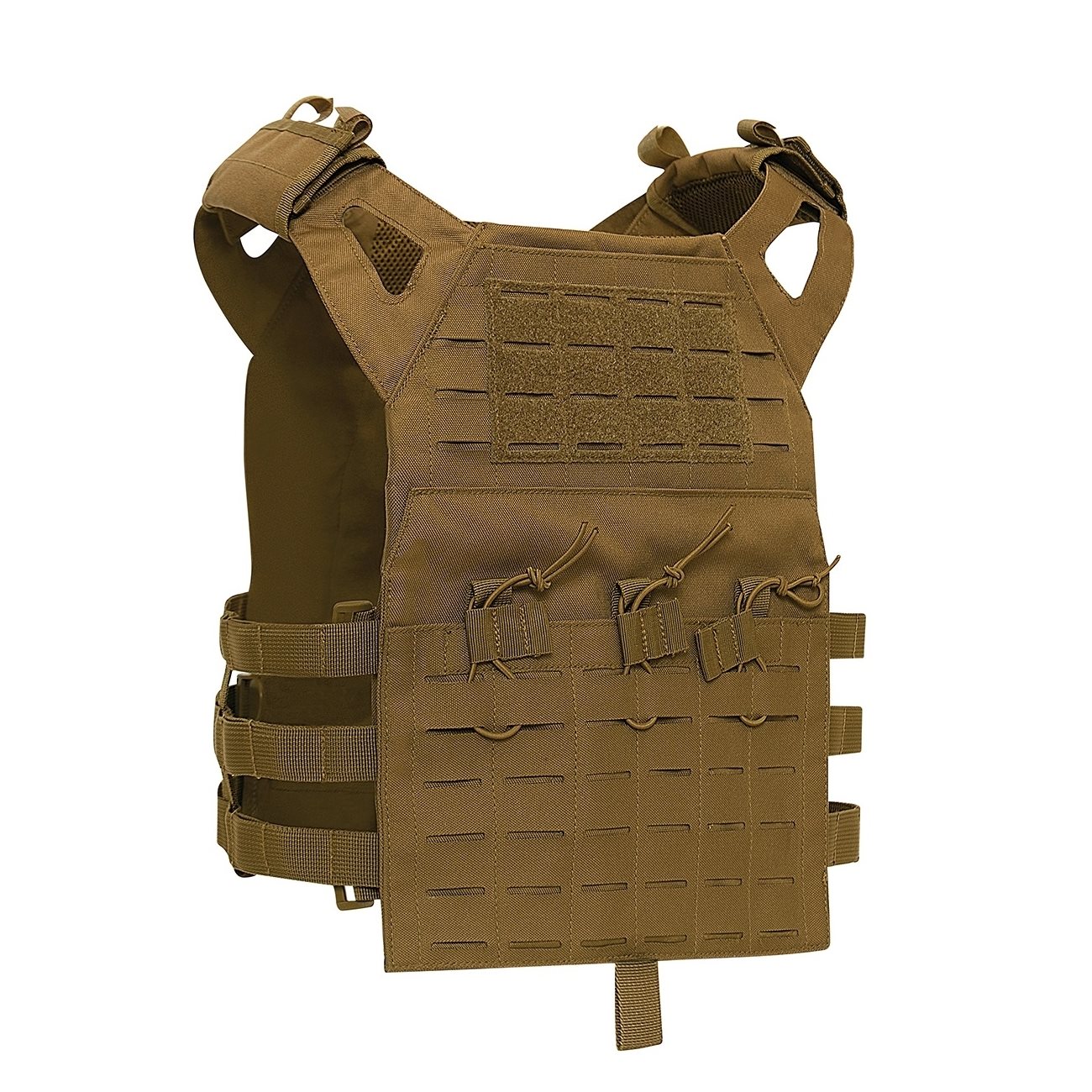 Levně ROTHCO vesta LASER CUT MOLLE nosič plátů lehká COYOTE BROWN