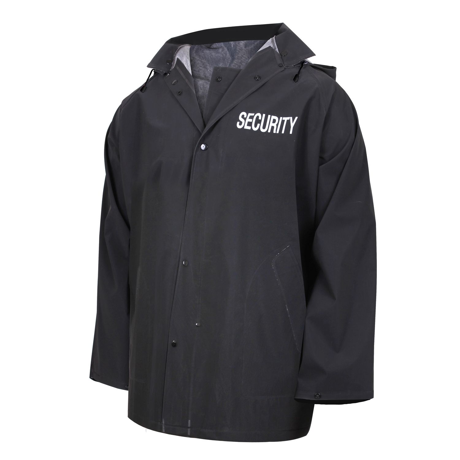 Levně Bunda do deště SECURITY ČERNÁ