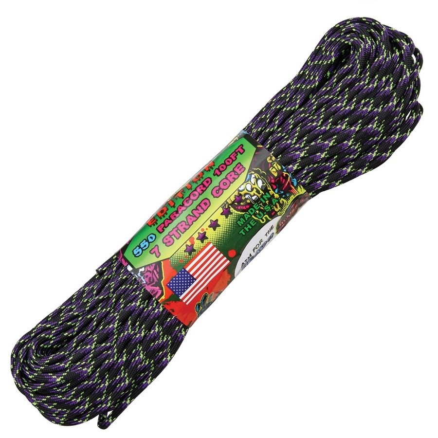 Levně Šňůra PARACORD nylon 550LB ø 4 mm / 30 m Undead Zombie