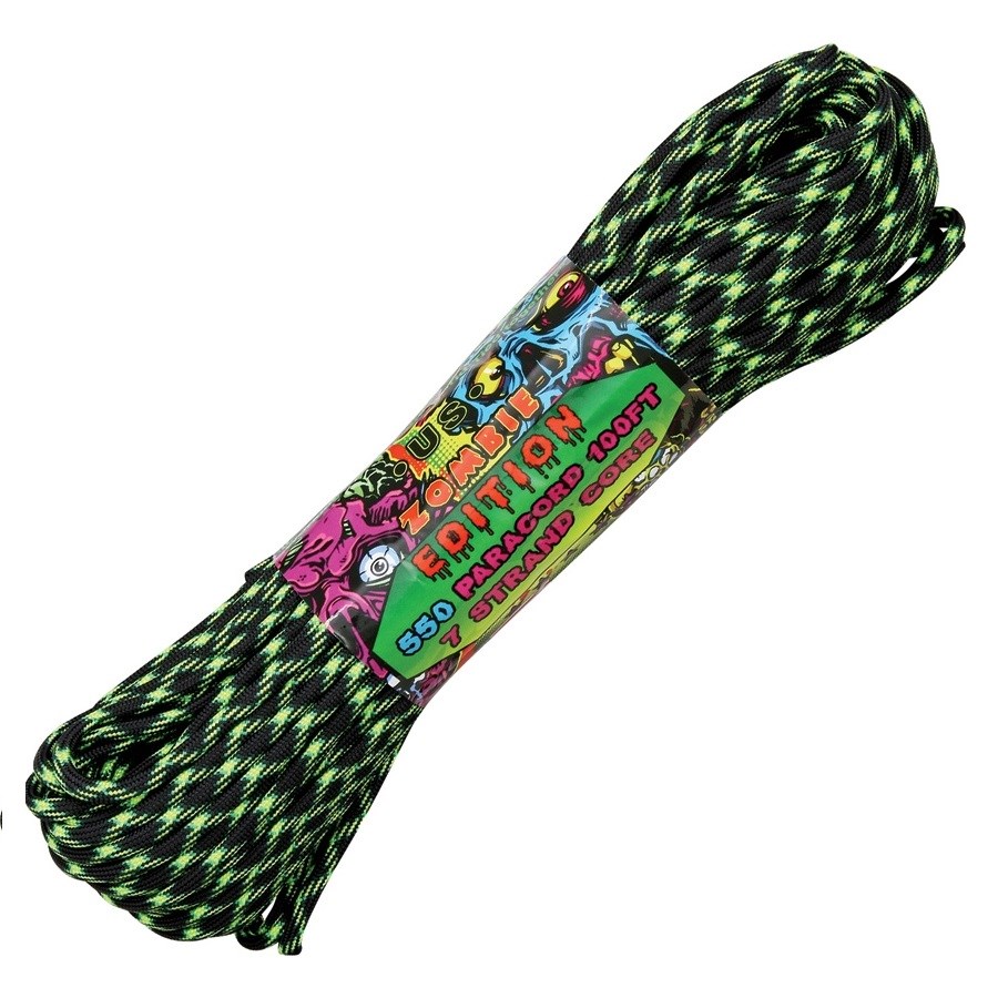 Levně Šňůra PARACORD nylon 550LB ø 4 mm / 30 m Decay Zombie
