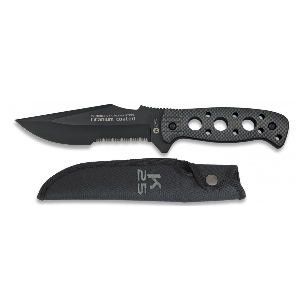 Levně K25 nůž TACTICO 31824 ČERNÝ