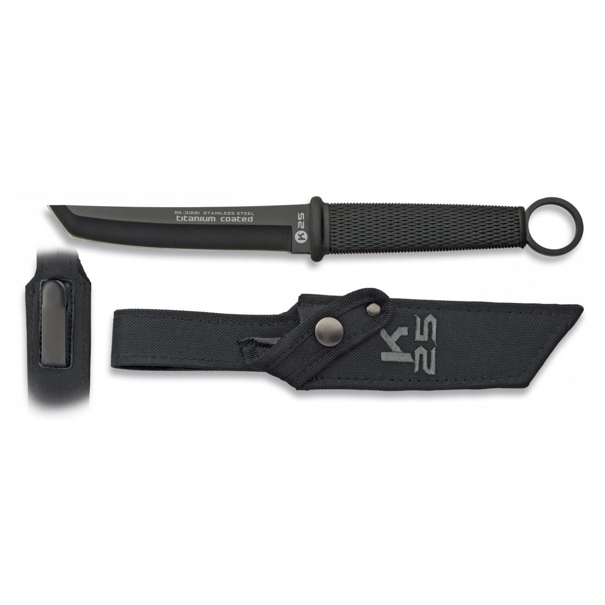 Levně Nůž K25 Tactical 31891 tanto ČERNÝ