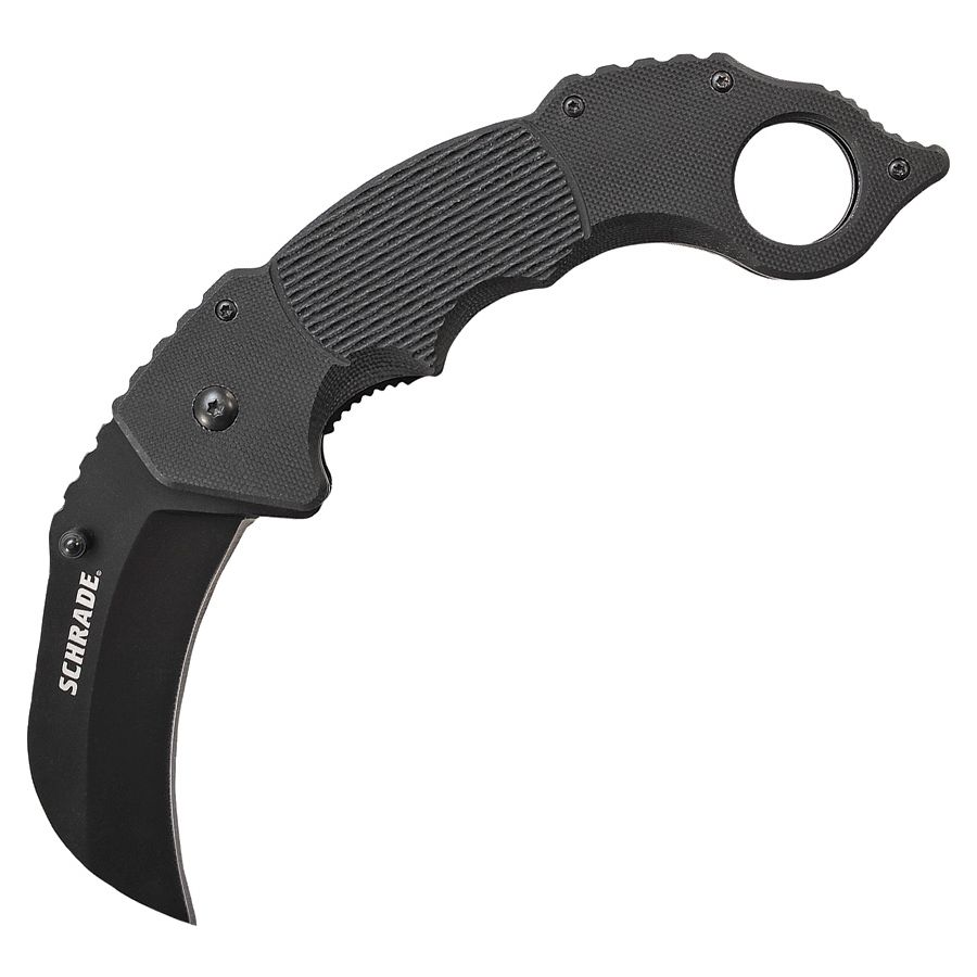 Levně SCHRADE nůž zavírací KARAMBIT SCH110 hladké ostří ČERNÝ