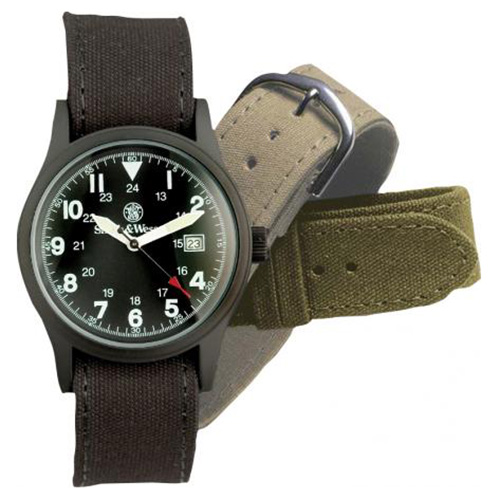 Levně Smith & Wesson hodinky MILITARY Smith&Wesson s výměnnými řemínky ČERNÉ