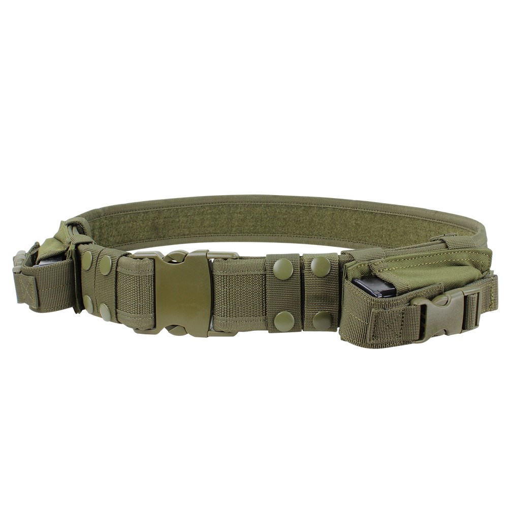 Levně CONDOR OUTDOOR opasek taktický 5cm se sumkami na pist. zásobník ZELENÝ