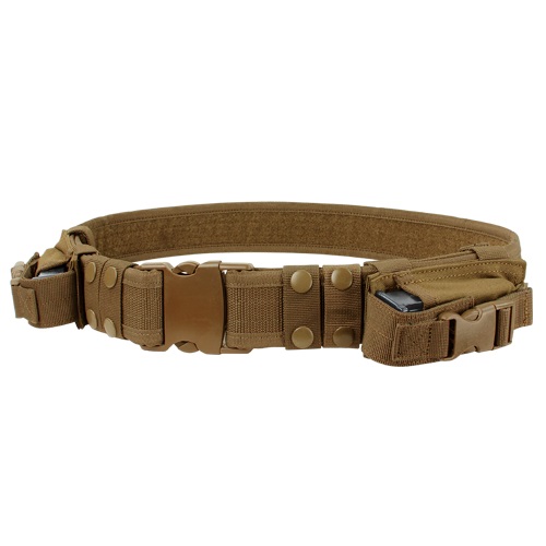 Levně CONDOR OUTDOOR opasek taktický 5cm se sumkami na pist. zásobník COYOTE