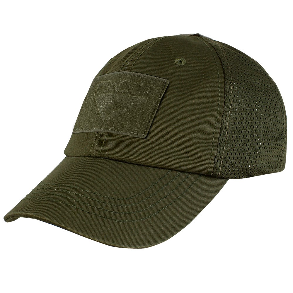 Levně CONDOR OUTDOOR čepice OPERATOR MESH s velcro panely ZELENÁ