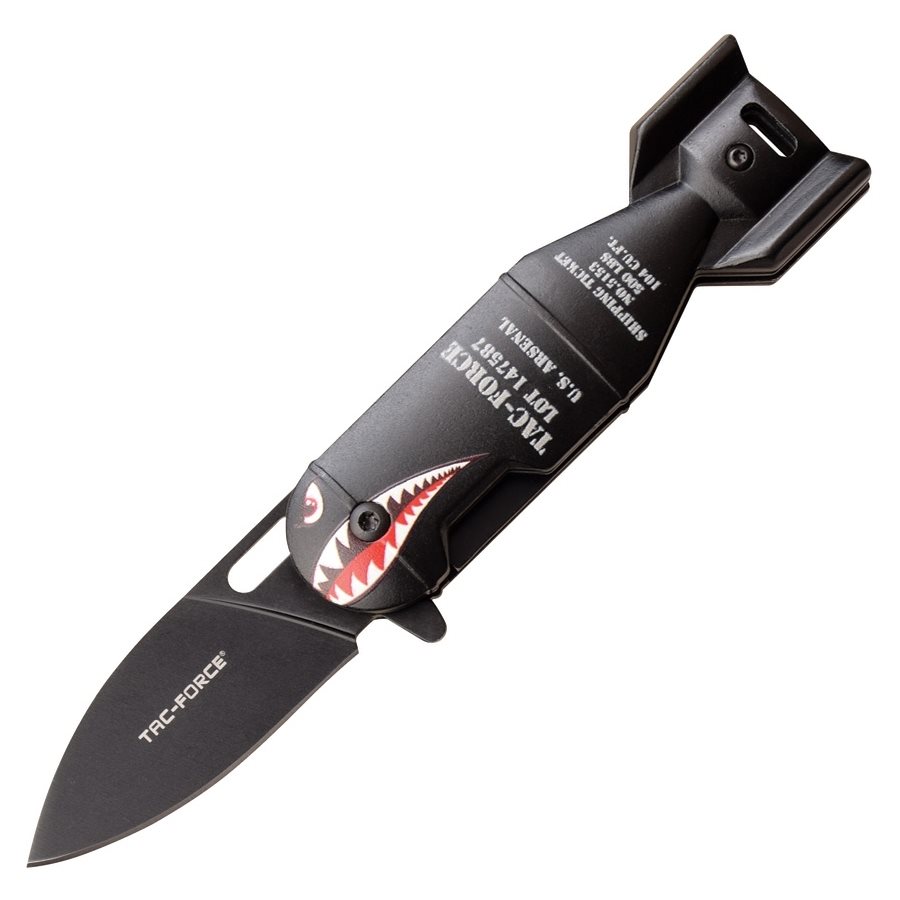 Levně TAC-FORCE nůž zavírací LETECKÁ PUMA ČERNÝ