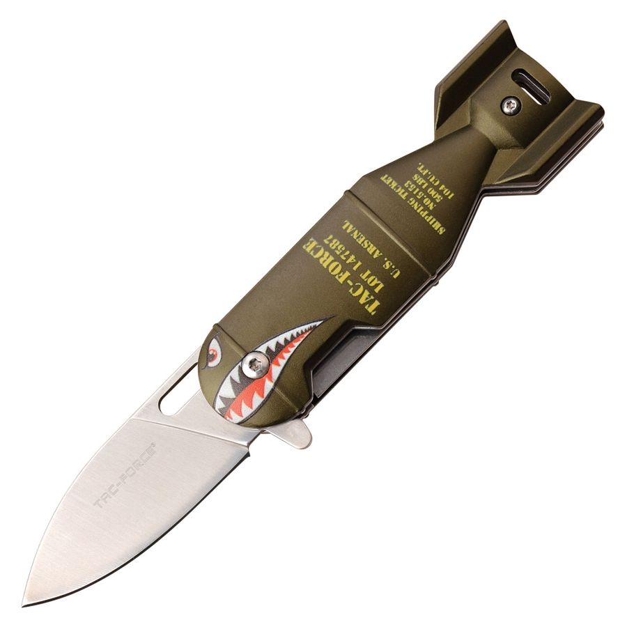 Levně TAC-FORCE nůž zavírací LETECKÁ PUMA ZELENÝ