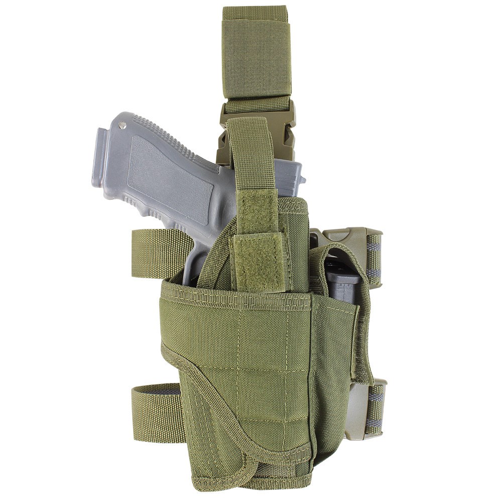 Levně CONDOR OUTDOOR pouzdro pistolové stehenní TORNADO ZELENÉ