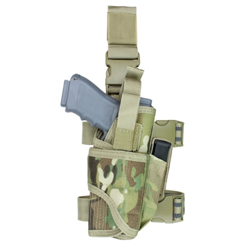 Levně CONDOR OUTDOOR pouzdro pistolové stehenní TORNADO MULTICAM