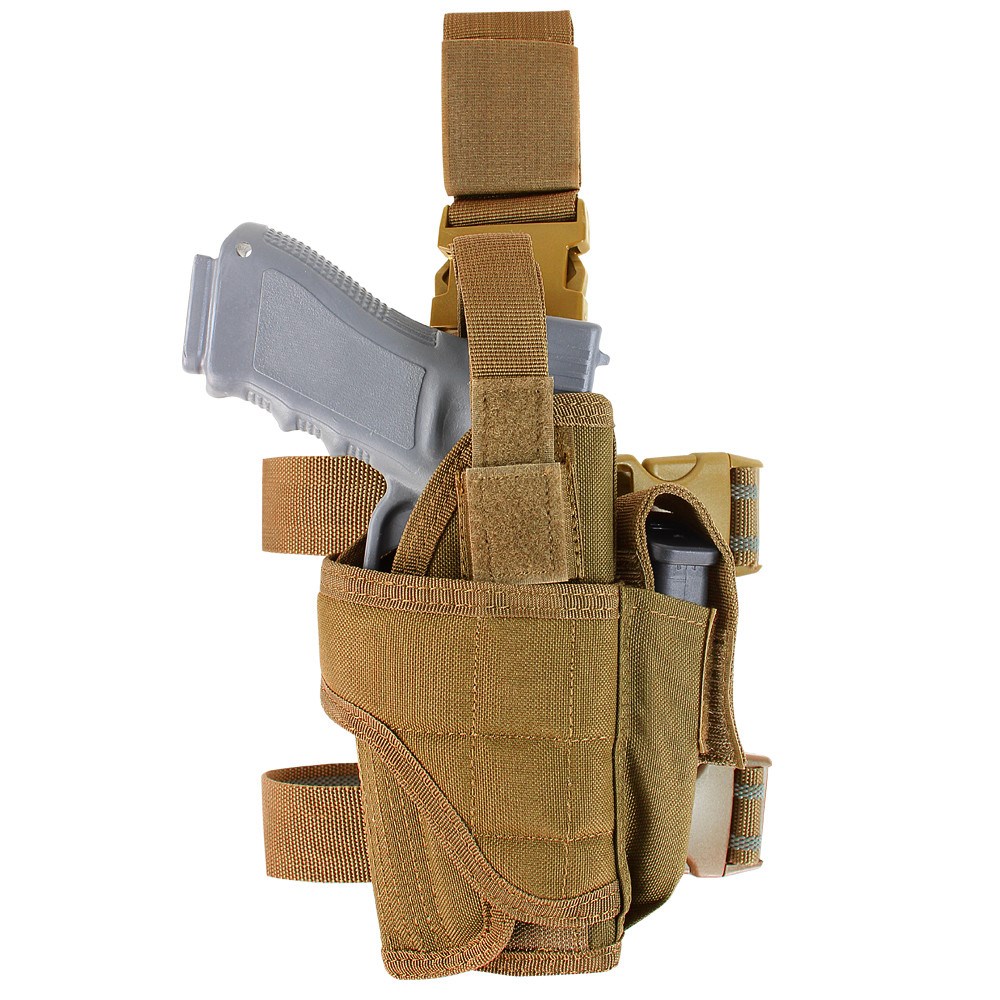 Levně CONDOR OUTDOOR pouzdro pistolové stehenní TORNADO COYOTE BROWN